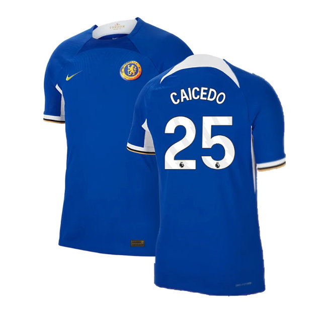 2023-2024 Chelsea Home Authentic Shirt (Caicedo 25)-SoccerKits Hub | Buy Soccer Jerseys Online
